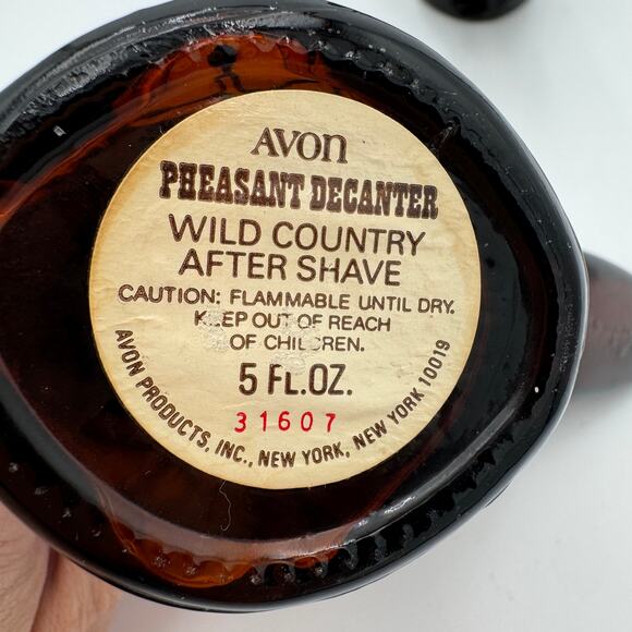 Set of 2 Vintage Avon Pheasant Aftershave Glass Bottles - Picture 3 of 8